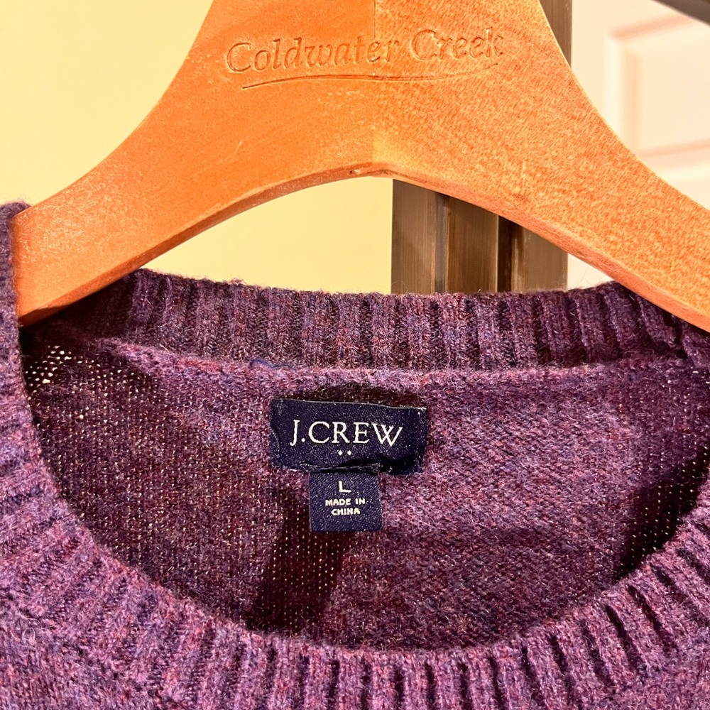 J. Crew Men's Sweater in Rich Purple